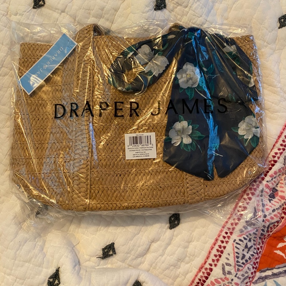 Draper James straw bag